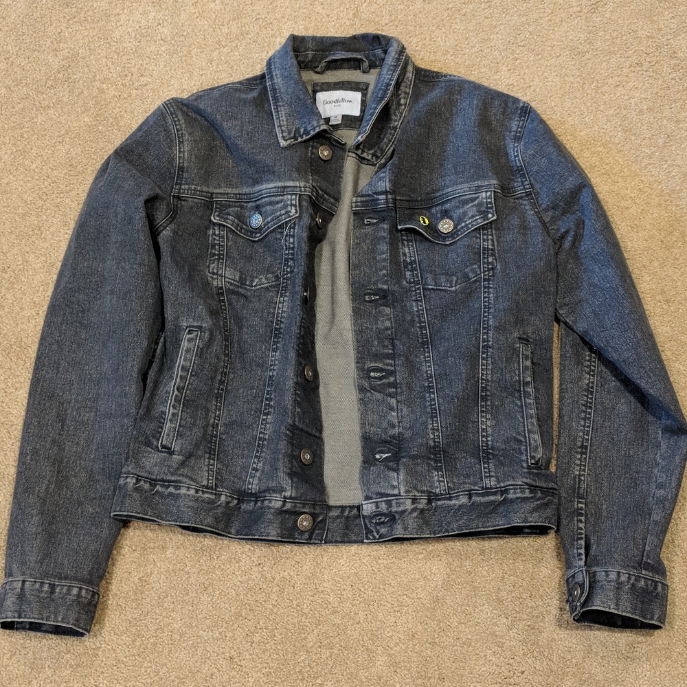 NWOT Faded Black Denim Jean Jacket